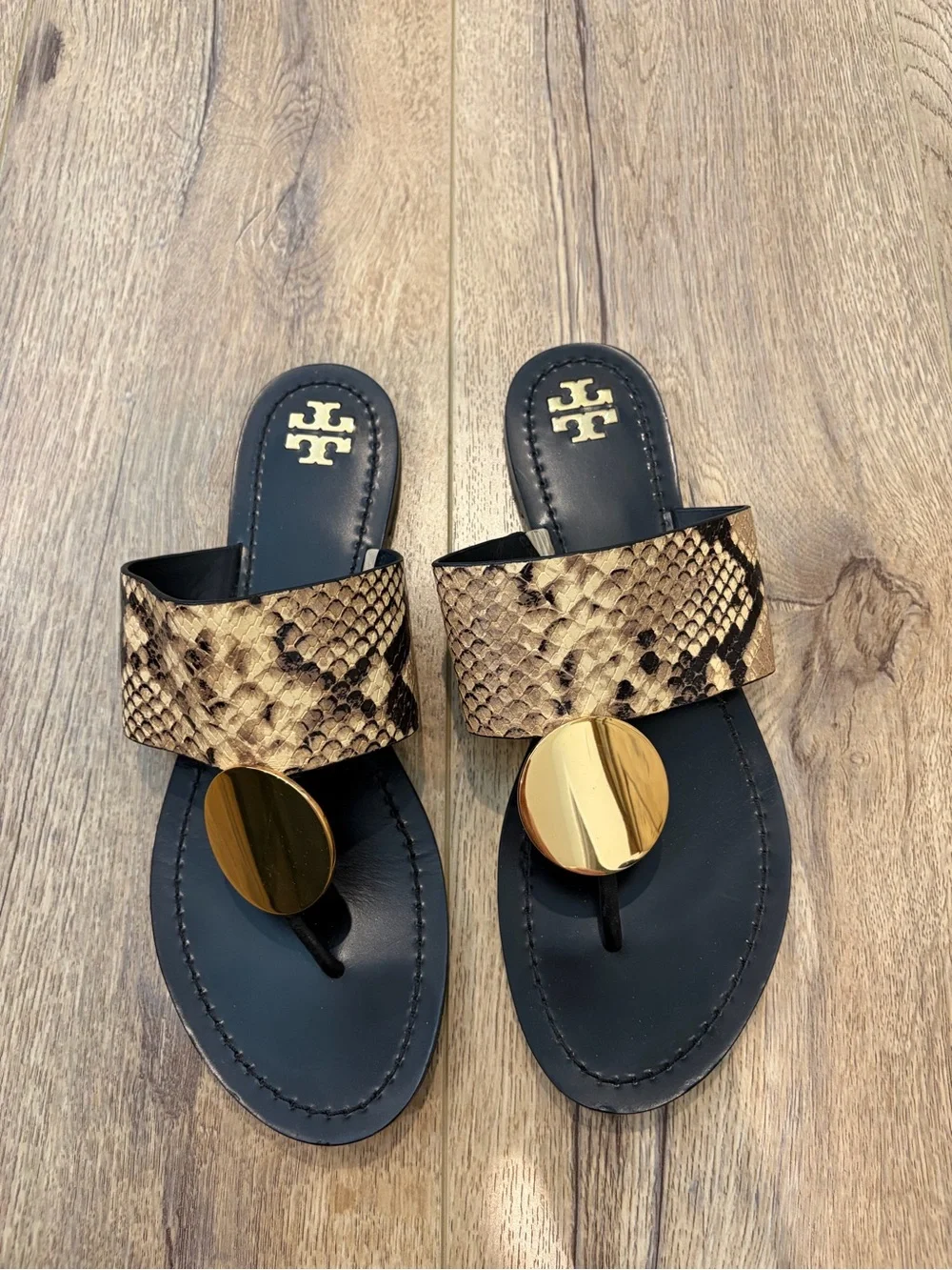 Tory Burch Patos Disk Sandal - Snake Print